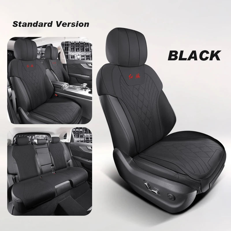 Custom Fit Half Cover Suede Car Seat Cushion Pads for Hongqi HS5