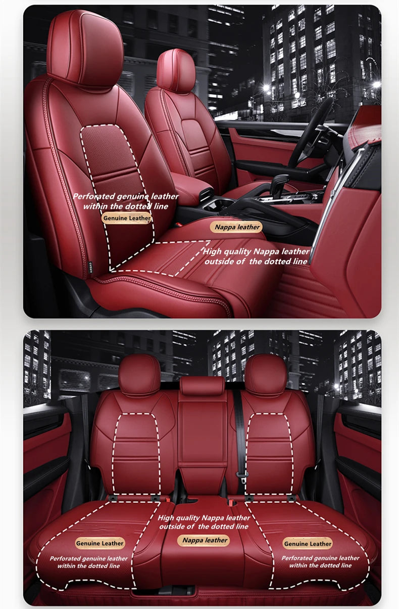 Custom Fit Leather Car Seat Covers for Porsche Panamera (2010-2016)