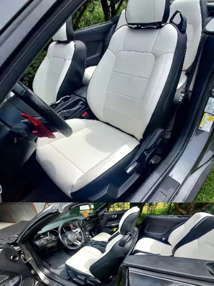 Custom Fit Leather Car Seat Covers for 2015–2024 Ford Mustang GT Coupe