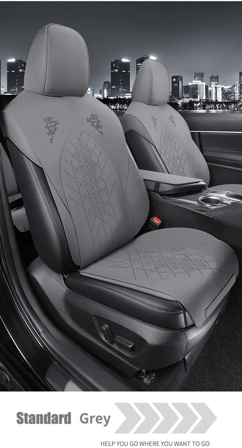 Custom Fit Half-Cover Alcantara Suede Car Seat Cushion Pads for Toyota Highlander