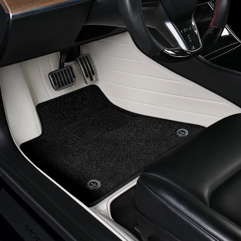Custom Fit Floor Mats for Tesla Model 3 (Leather + Synthetic)