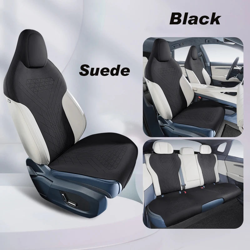 Custom Fit Suede Car Seat Cushion Pads for Zeekr 001 (Half Cover Set)