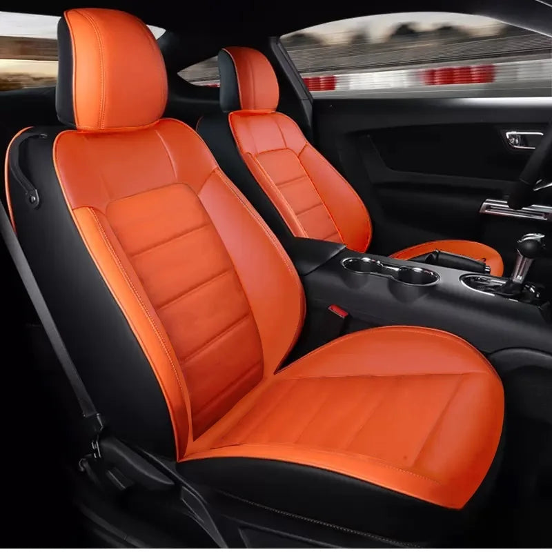 Custom Fit Leather Car Seat Covers for 2015–2024 Ford Mustang GT Coupe