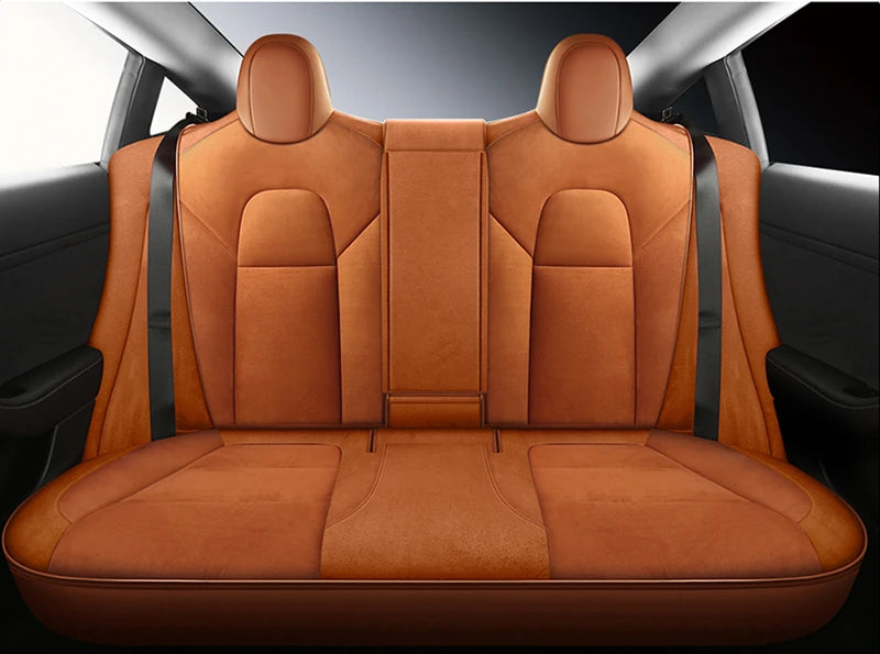 Custom Fit Suede Car Seat Covers for Tesla Model Y