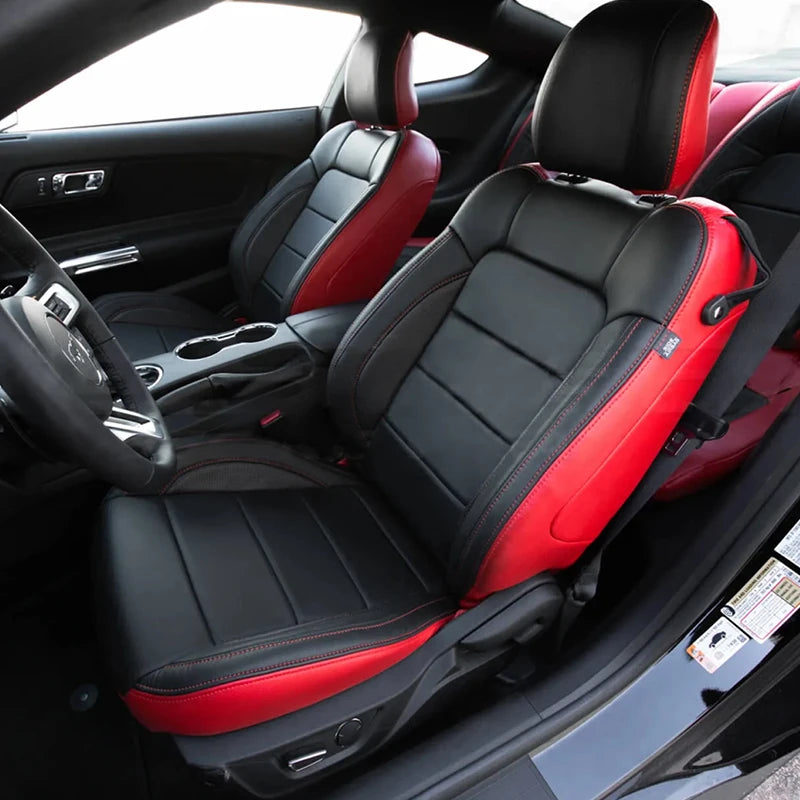Custom Fit Leather Car Seat Covers for 2015–2024 Ford Mustang GT Coupe