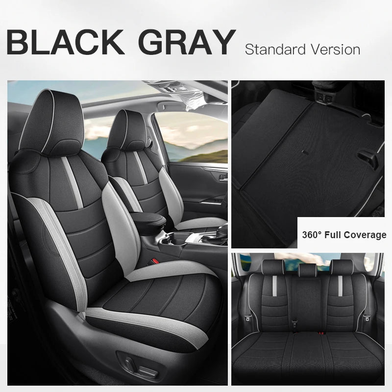 Custom Fit Flax Linen Breathable Car Seat Covers for Toyota RAV4 (2013–2019)