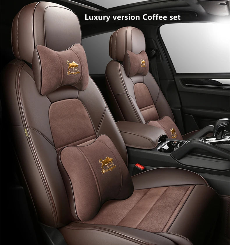 Custom Fit Suede Leather Car Seat Covers for Audi Q7 (7‑Seater)