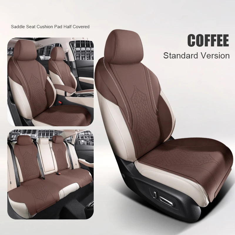 Custom Fit Half-Cover Suede Car Seat Covers for Honda Accord (2018–2023)