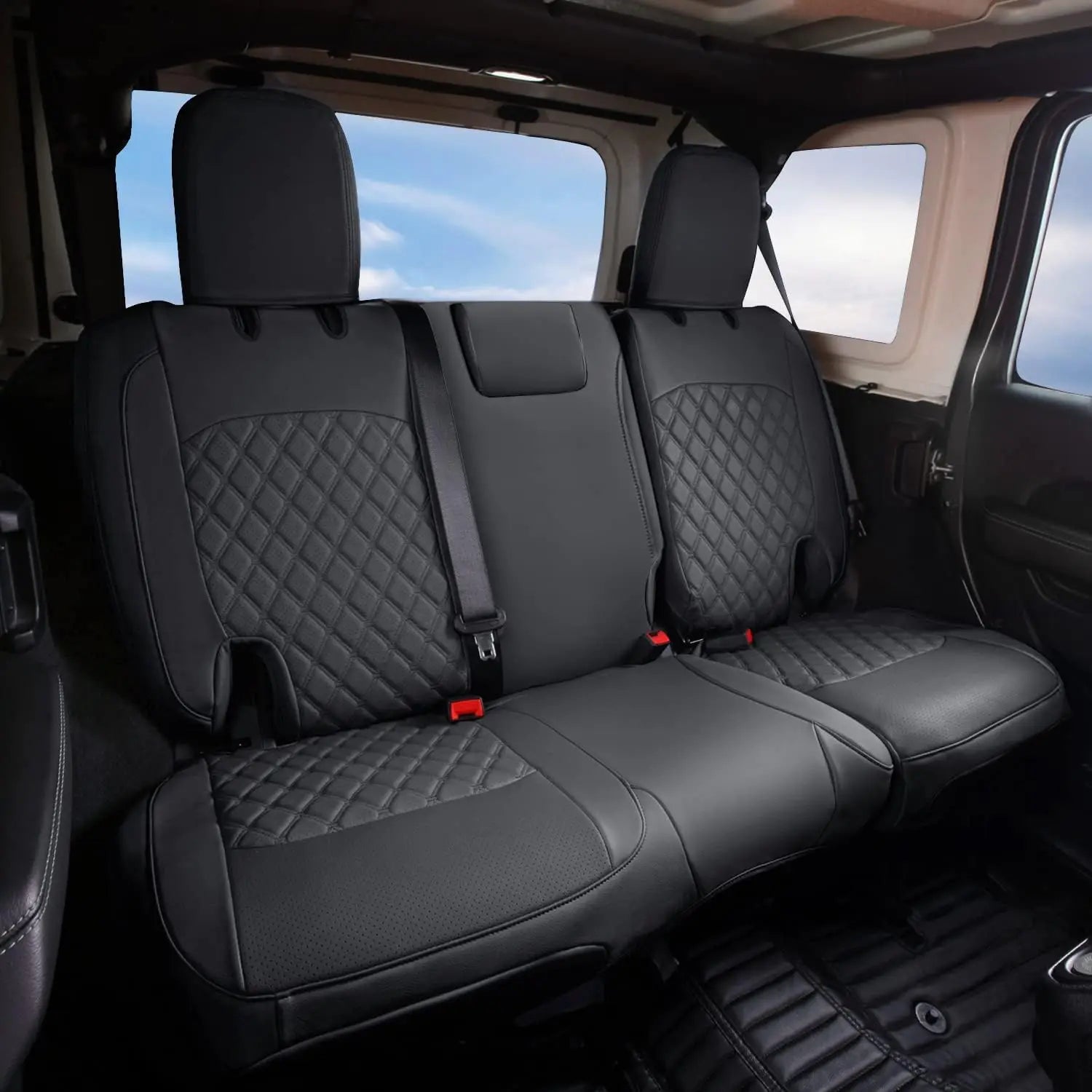 Custom Fit Leather Car Seat Covers for Jeep Wrangler (2018–2024)