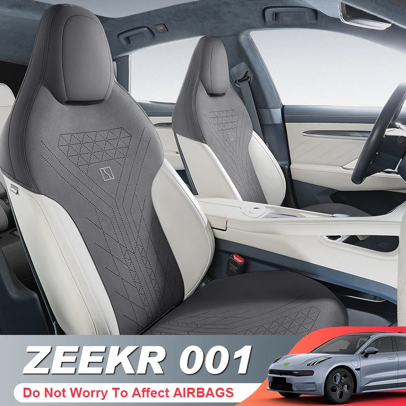 Custom Fit Suede Car Seat Cushion Pads for Zeekr 001 (Half Cover Set)