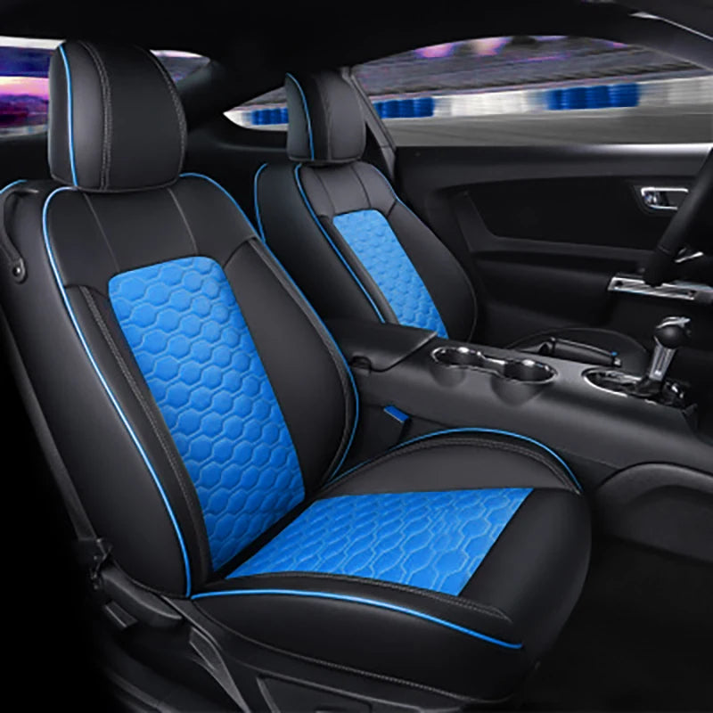 Custom Fit Leather Car Seat Covers for 2015–2024 Ford Mustang GT Coupe