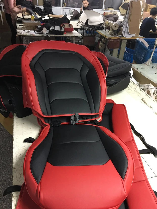 Artificial Nappa Leather Custom Fit Camaro Seat Covers for 2010–2024