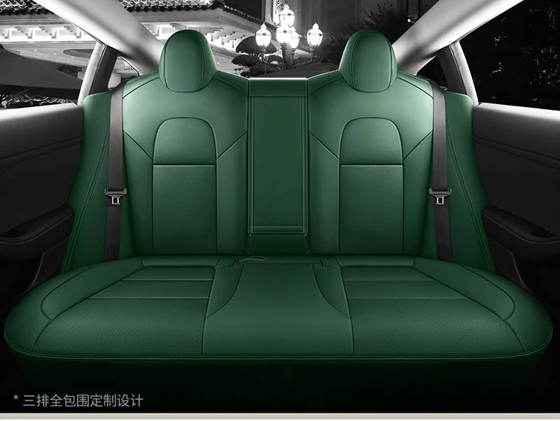 Custom Fit Leather Car Seat Covers for Tesla Model 3