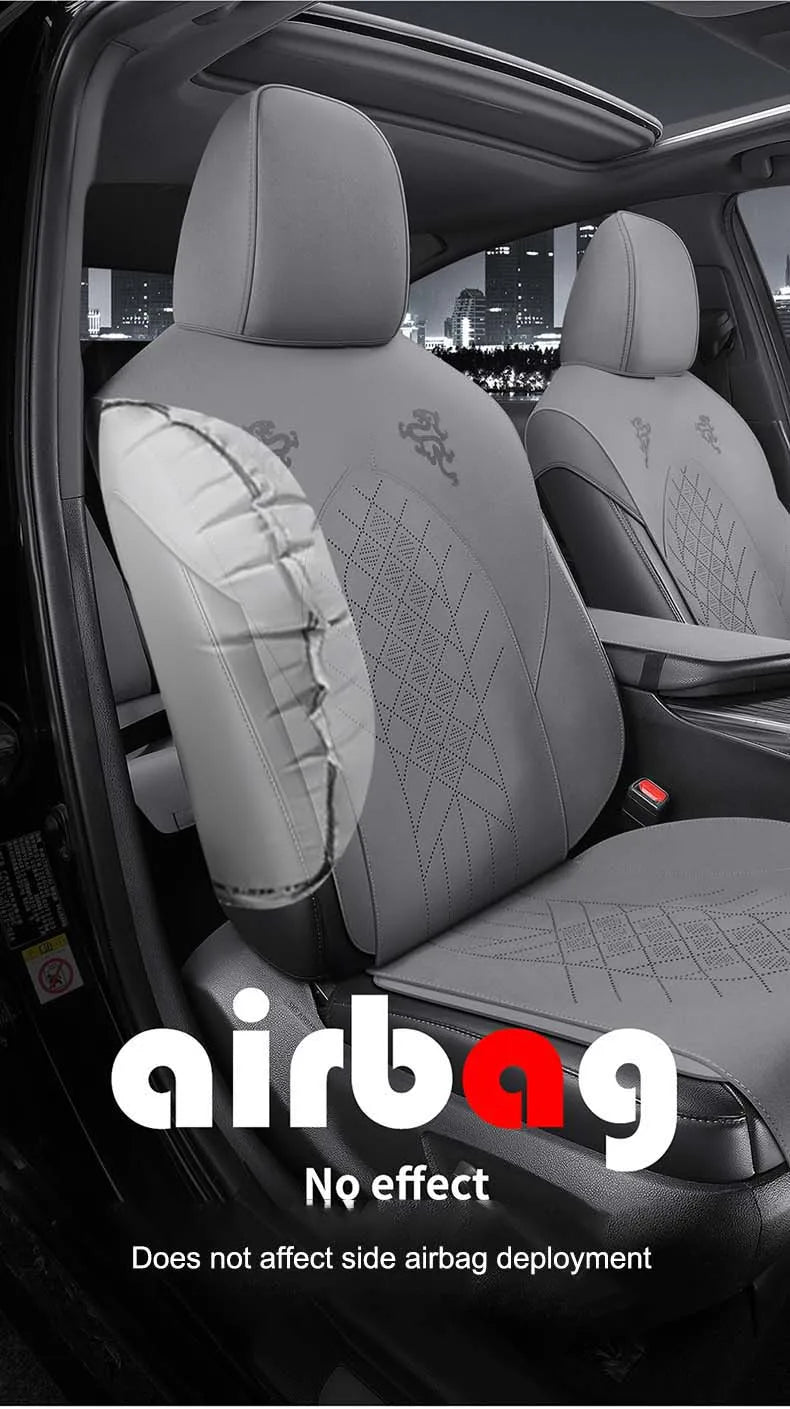 Custom Fit Half-Cover Alcantara Suede Car Seat Cushion Pads for Toyota Highlander