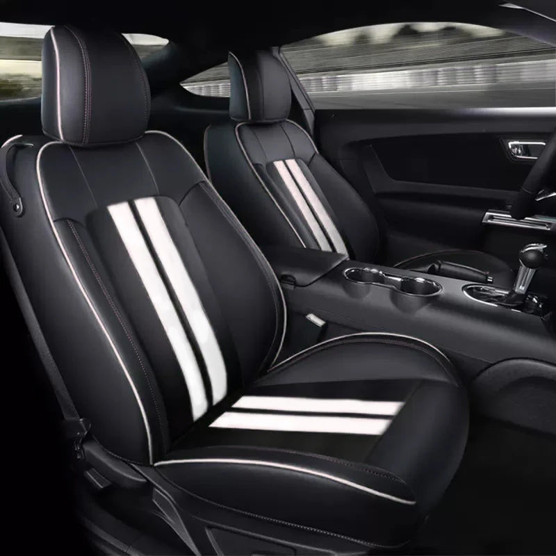Custom Fit Leather Car Seat Covers for 2015–2024 Ford Mustang GT Coupe