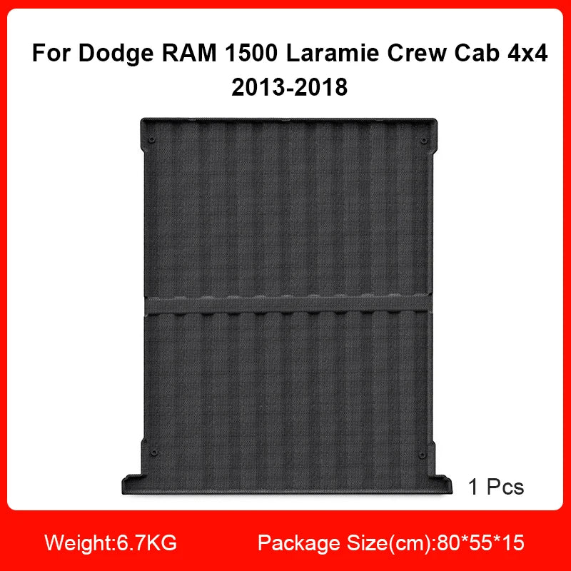 Custom Fit TPE Truck Bed Floor Mat for Dodge RAM 1500 Laramie Crew Cab