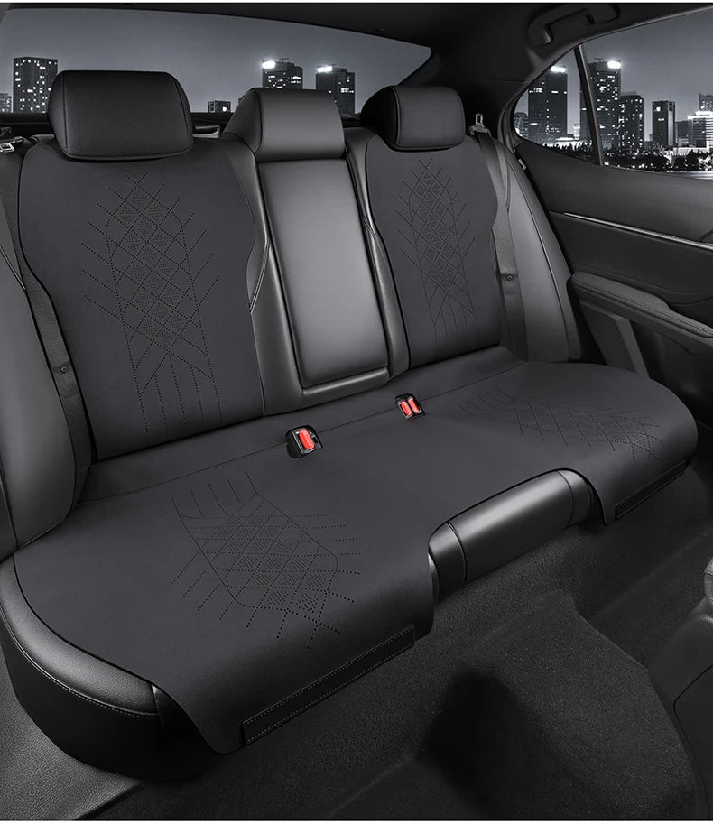 Custom Fit Half-Cover Alcantara Suede Car Seat Cushion Pads for Toyota Highlander