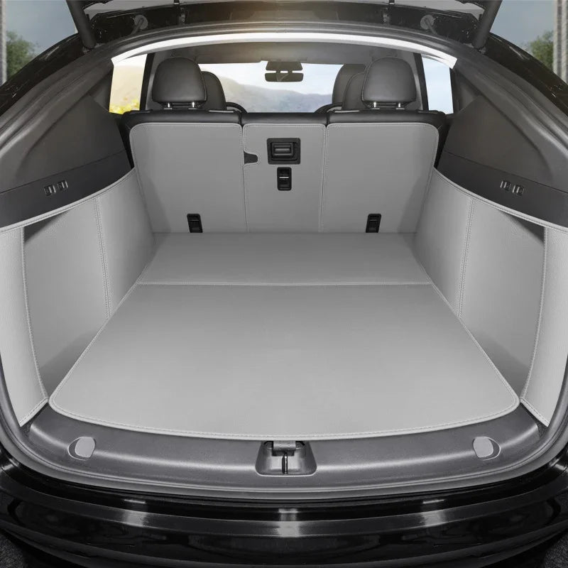 Tesla Model Y Custom Trunk Mat Leather Cargo Liner Carpet