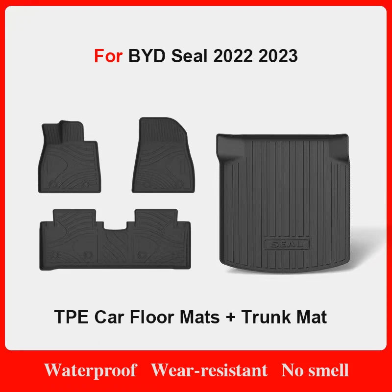 Custom Fit TPE Floor Mats for BYD Seal (2022–2023 EV)