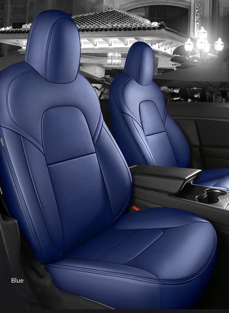 Custom Fit Leather Car Seat Covers for Tesla Model 3