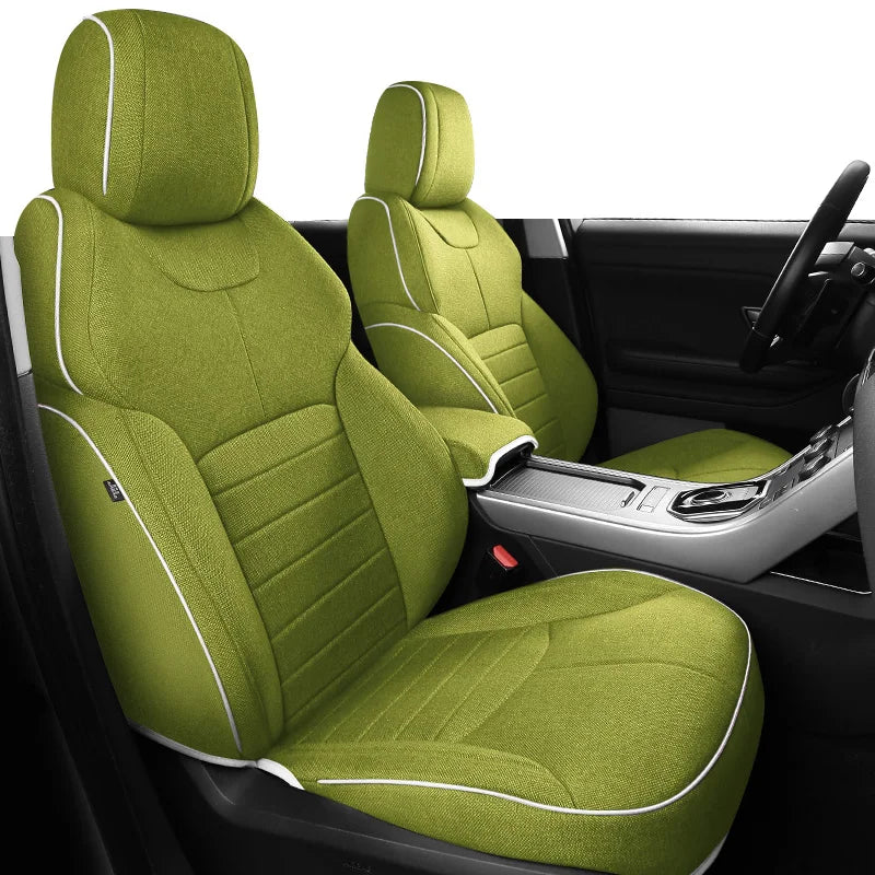 Custom Fit Flax Linen Car Seat Covers for Range Rover 2000