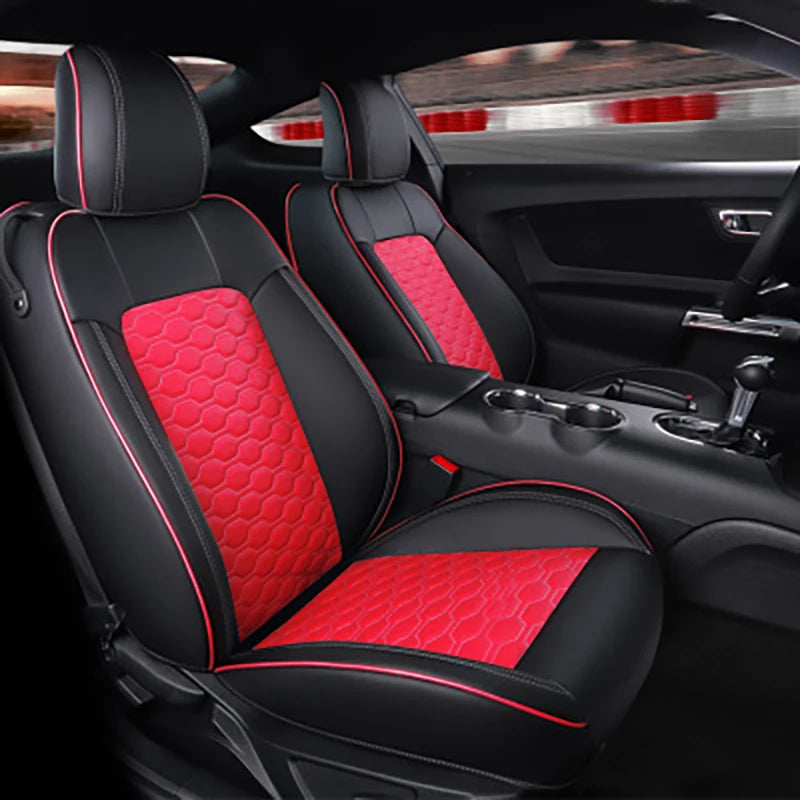 Custom Fit Leather Car Seat Covers for 2015–2024 Ford Mustang GT Coupe