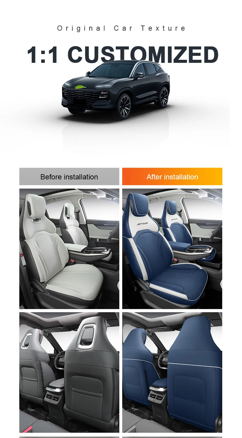 Custom Fit Leather Car Seat Covers for Jetour Dashing