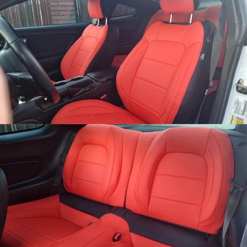 Custom Fit Leather Car Seat Covers for 2015–2024 Ford Mustang GT Coupe