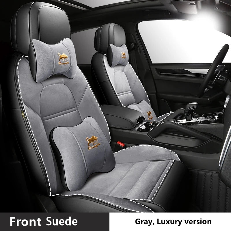 Custom Fit Suede Leather Car Seat Covers for Audi Q7 (7‑Seater)