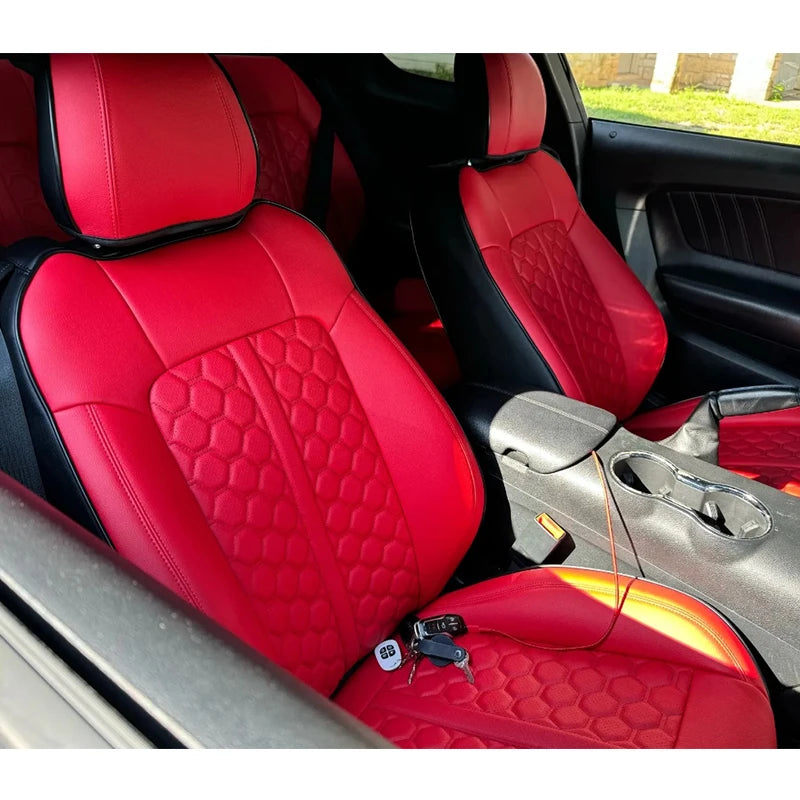 Custom Fit Leather Car Seat Covers for 2015–2024 Ford Mustang GT Coupe