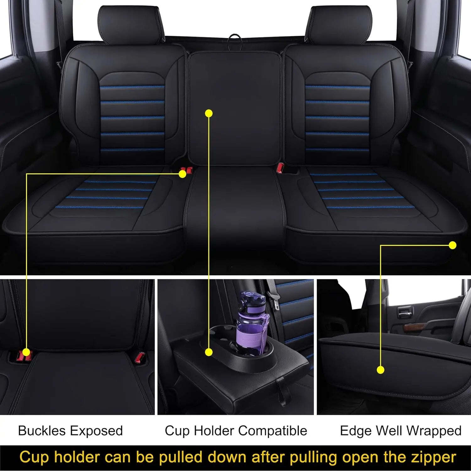 Custom Fit Leather Car Seat Covers for Toyota Tacoma (2005–2023)