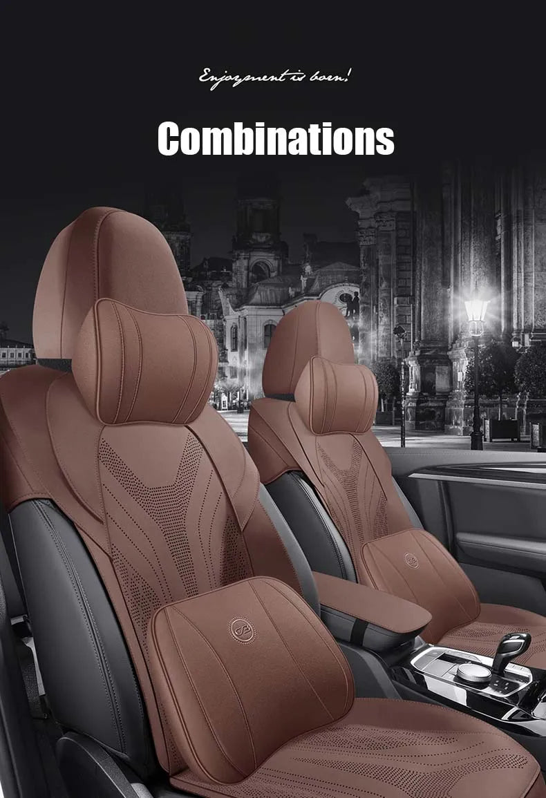 Custom Half-Cover Suede Car Seat Cushion Pad for BMW 5 Series