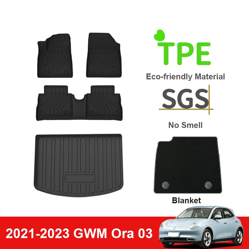Custom Fit TPE Floor Mats for GWM Ora 03 Funky Cat