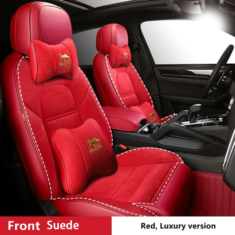 Custom Fit Suede Leather Car Seat Covers for Audi Q7 (7‑Seater)