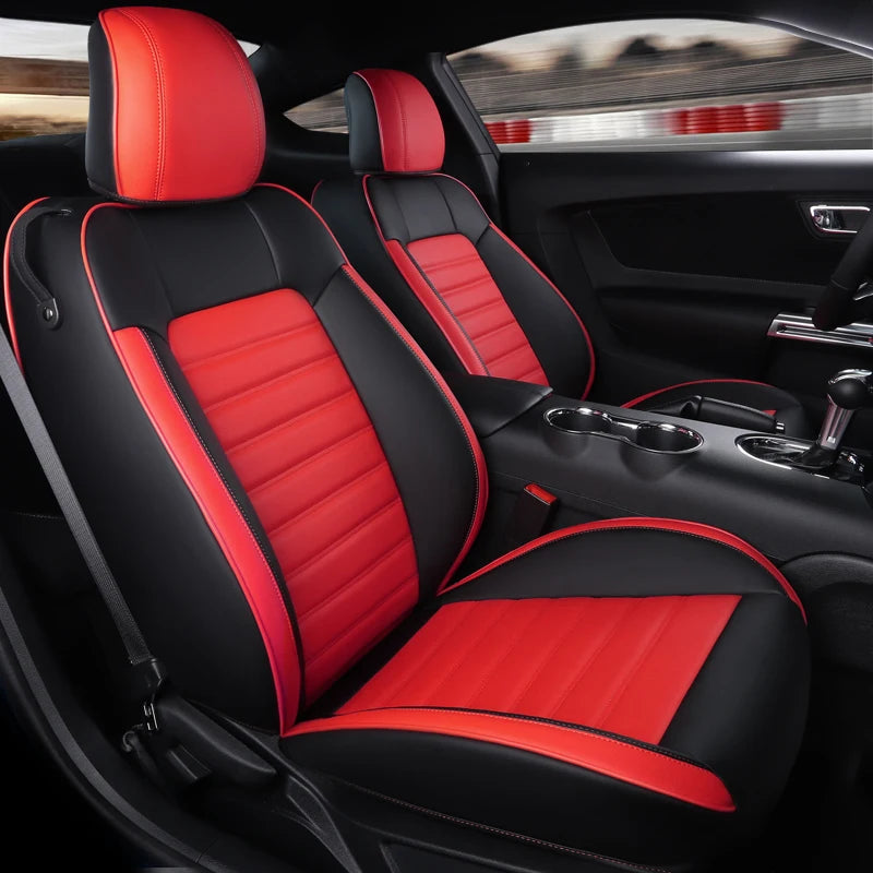 Custom Fit Leather Car Seat Covers for 2015–2024 Ford Mustang GT Coupe