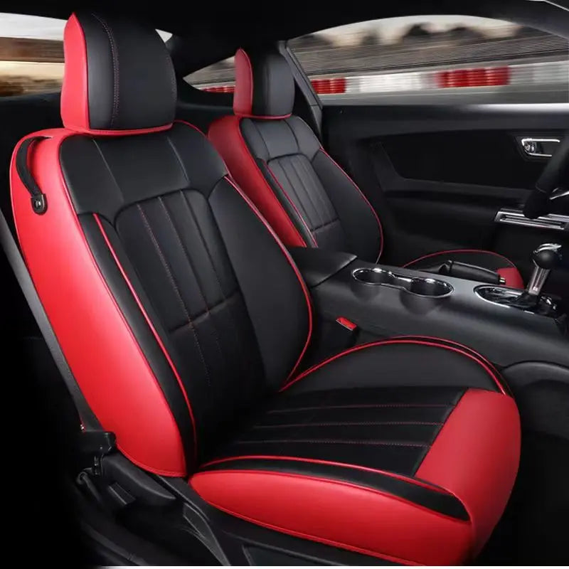 Custom Fit Leather Car Seat Covers for 2015–2024 Ford Mustang GT Coupe