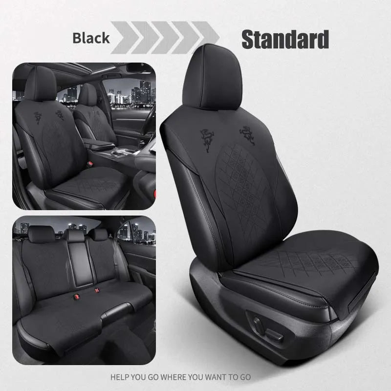 Custom Fit Half-Cover Alcantara Suede Car Seat Cushion Pads for Toyota Highlander