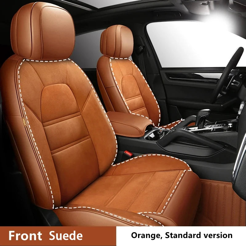 Custom Fit Suede Leather Car Seat Covers for Audi Q7 (7‑Seater)