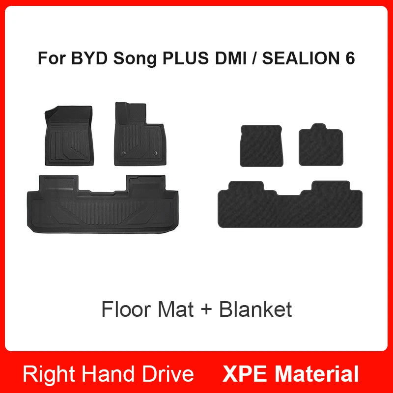 Custom Fit 3D XPE Floor Mats for BYD Song PLUS DM-i / Sealion