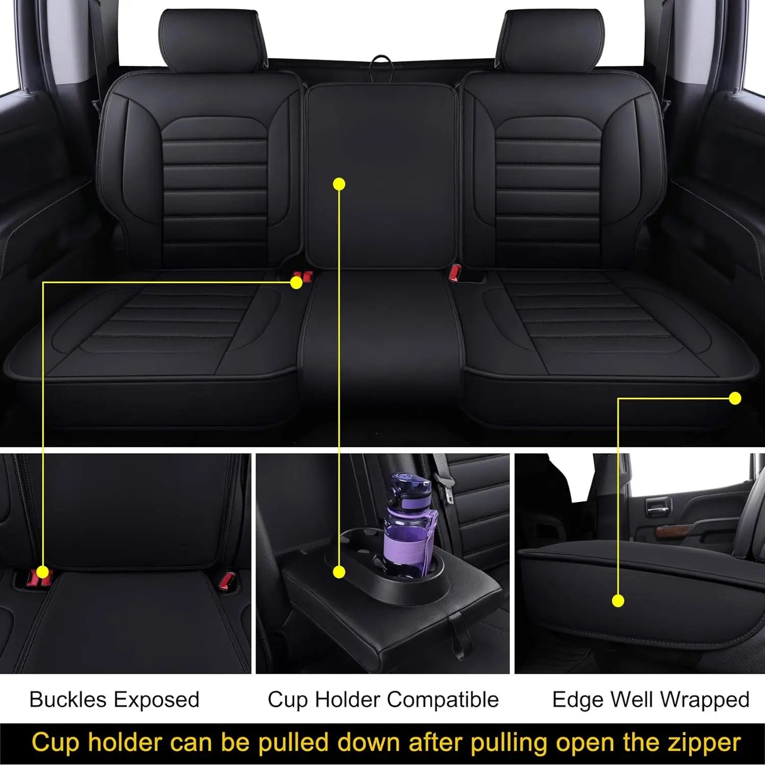 Custom Fit Leather Car Seat Covers for Toyota Tacoma (2005–2023)