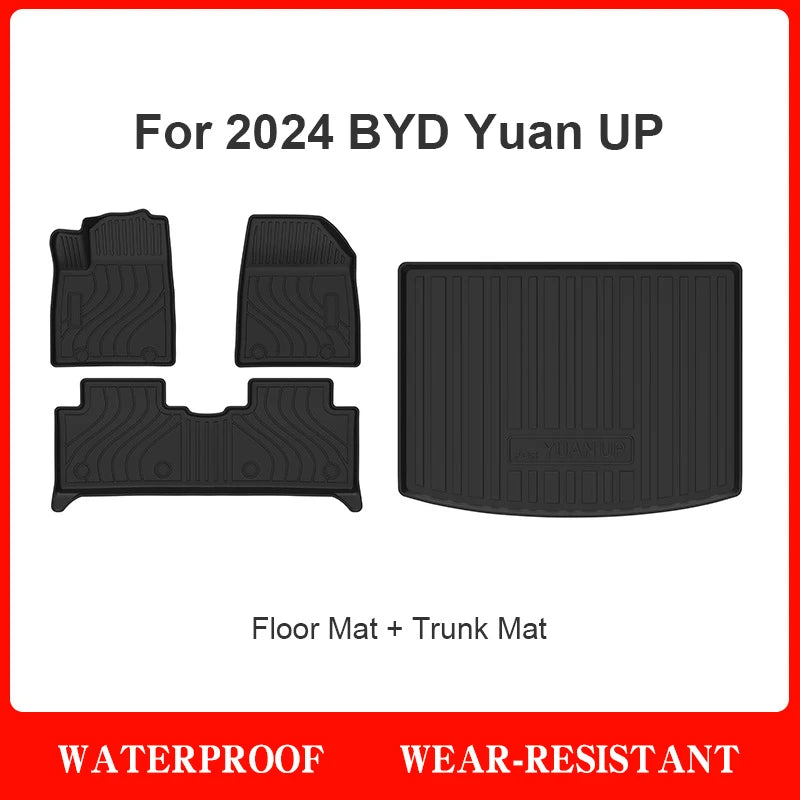 Custom 3D TPE Floor Mats for 2024 BYD Yuan UP