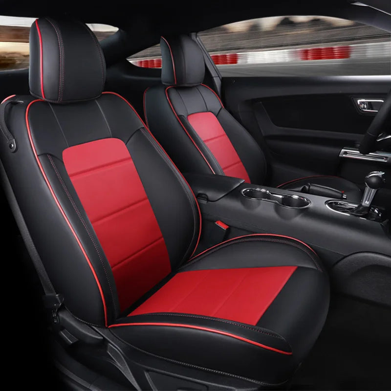 Custom Fit Leather Car Seat Covers for 2015–2024 Ford Mustang GT Coupe