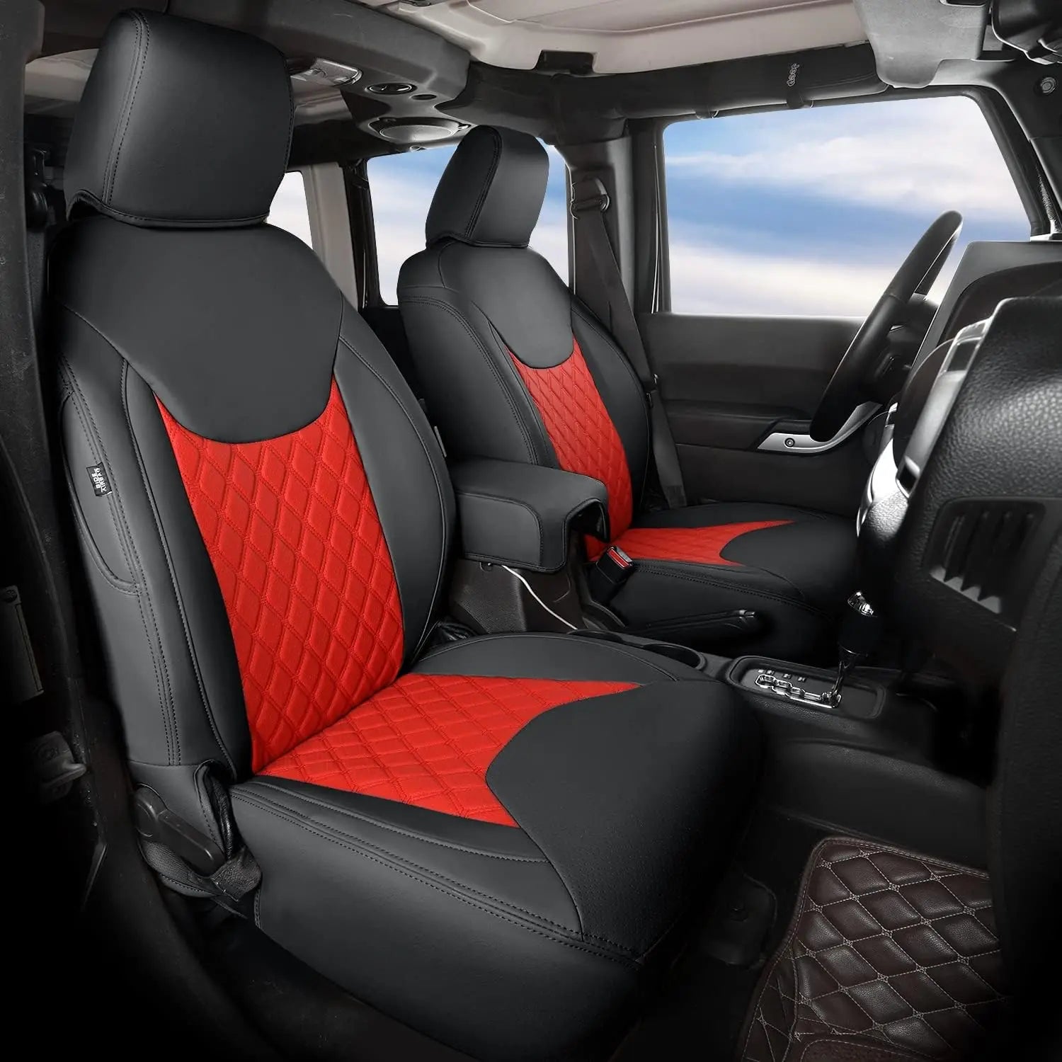 Custom Fit Leather Car Seat Covers for Jeep Wrangler (2007–2017)