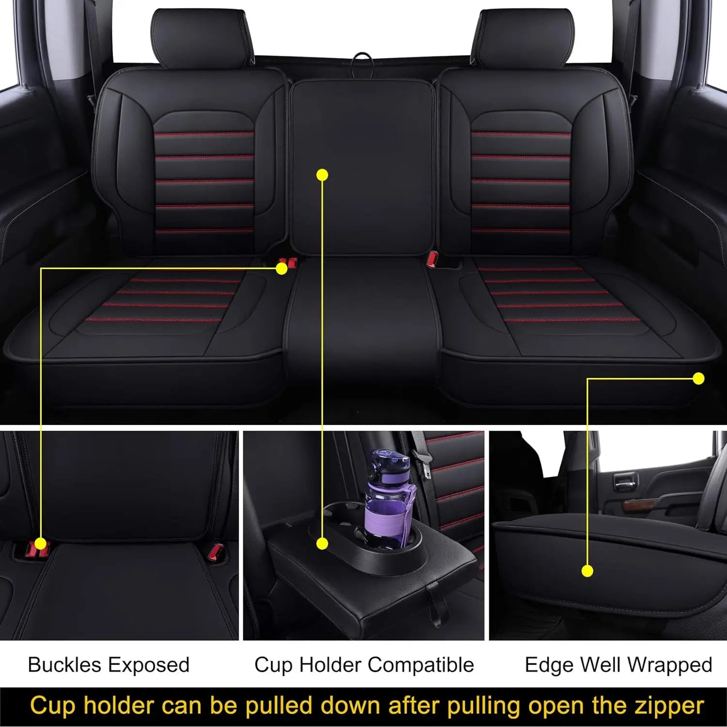 Custom Fit Leather Car Seat Covers for Toyota Tacoma (2005–2023)