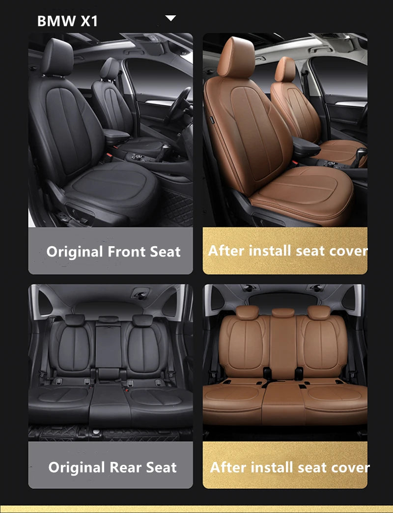 Custom Fit Leather Car Seat Covers for BMW X1