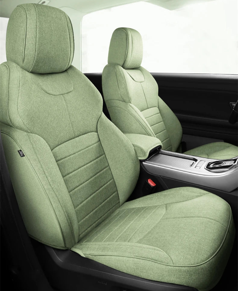 Custom Fit Flax Linen Car Seat Covers for Range Rover 2000