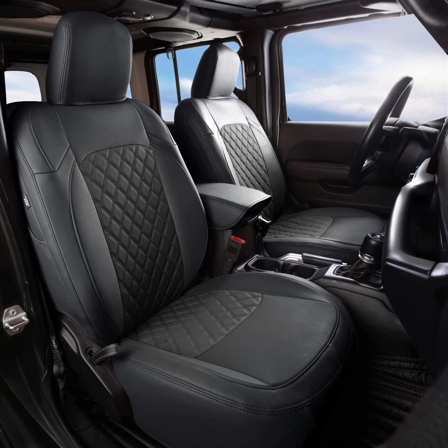 Custom Fit Leather Car Seat Covers for Jeep Wrangler (2018–2024)