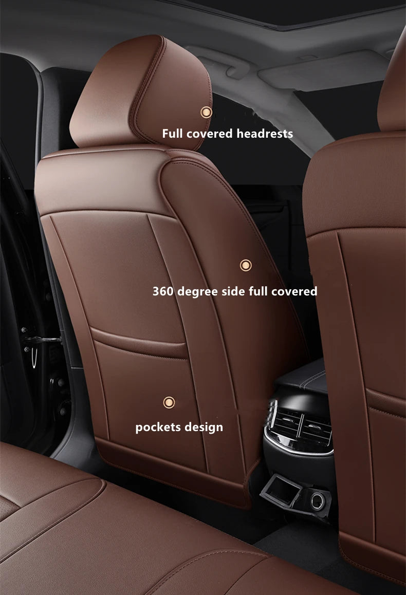 Custom Leather Car Seat Covers for Cadillac CTS (5 Seater)