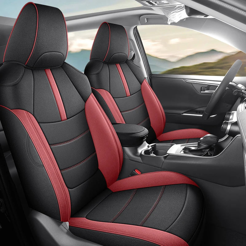 Custom Fit Flax Linen Breathable Car Seat Covers for Toyota RAV4 (2013–2019)