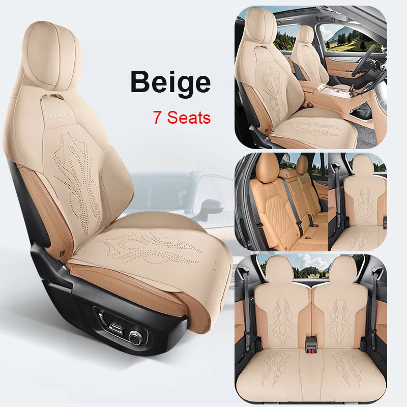 Custom Fit Half-Cover Suede Car Seat Cushion Pads for Lynk & Co 09